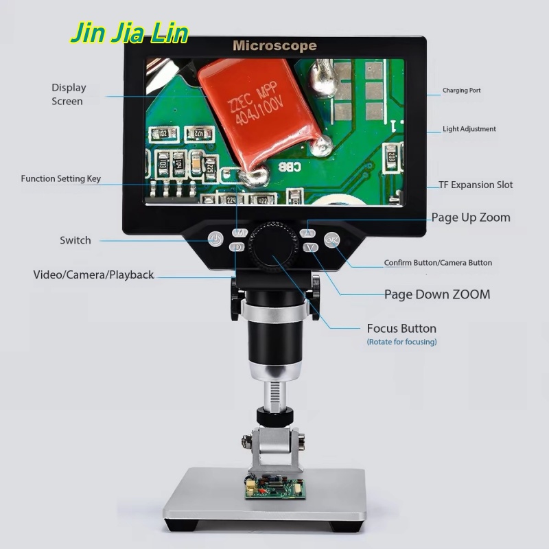 Electronics Repair Microscope - 7-дюймовый цифровой HD-микроскоп с ЖК-дисплеем и