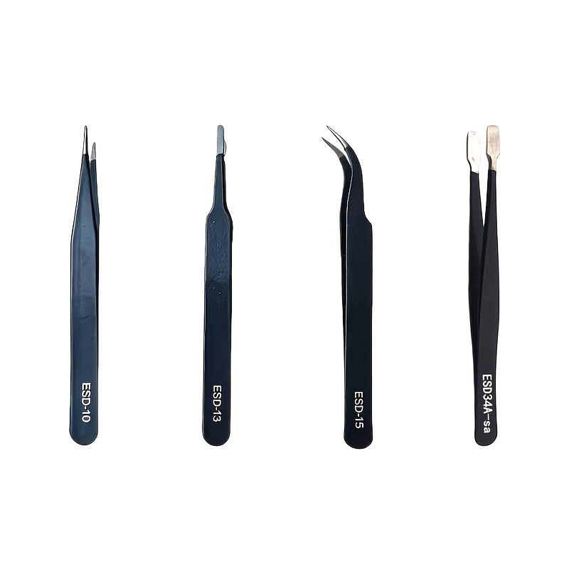 Smd Tweezer Set - Набор из 4-х прецизионных антистатических пинцетов,