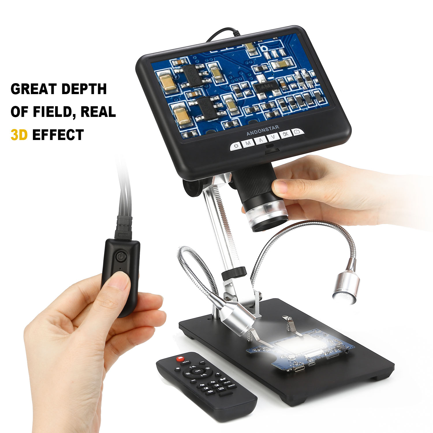 Andonstar AD407 HDMI паяльный  – обзор и цена Electronics Repair Microscope